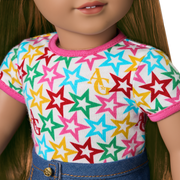 Truly Me™ 18-inch Doll #122 with straight dark-brown hair T9
