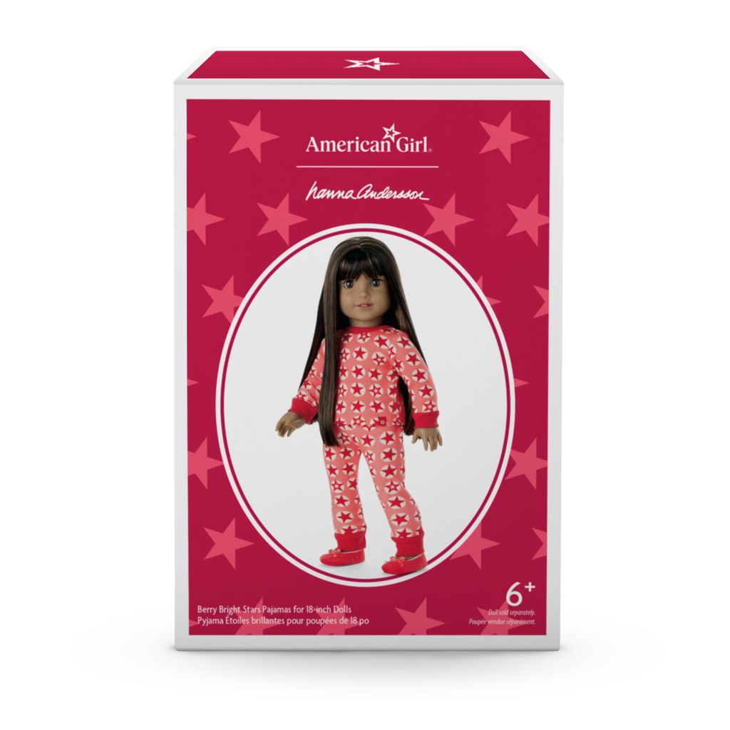 American Girl® x Hanna Andersson Berry Bright Stars Pajamas for 18-inch Dolls X4