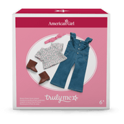 Western Flowers Denim Jumpsuit for 18-inch Dolls G8