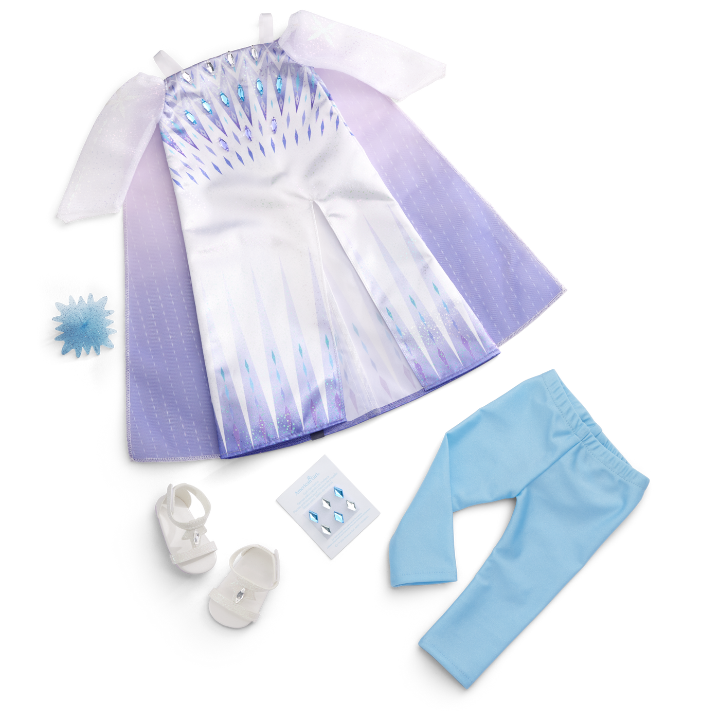Disney Frozen Snow Queen Elsa Outfit & Accessories for 18-inch Dolls by American Girl® D2