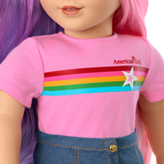 Truly Me™ 18-inch Doll #116 with wavy purple-and-pink hair W3