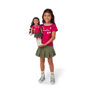 Matching AG™ Grin Pins Ringer Tee Set for Girls & 18-inch Dolls N0