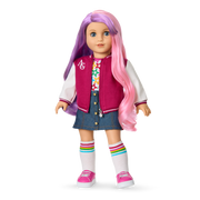Truly Me™ 18-inch Doll #116 with wavy purple-and-pink hair K1