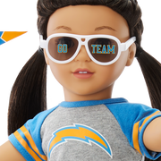 American Girl® x NFL Los Angeles Chargers Fan Outfit & Accessories for 18-inch Dolls N6