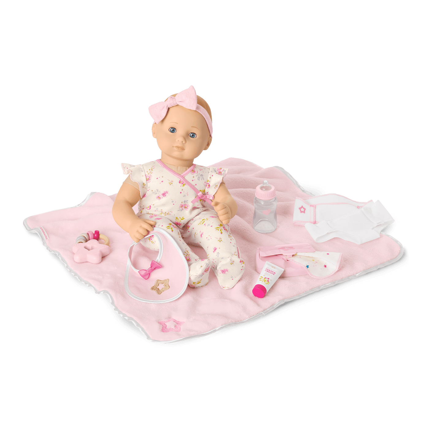 Bitty Baby® Doll #3 with blonde hair Care & Play Set U3