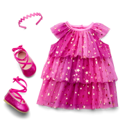 Pink Party-Ready Dress for 18-inch Dolls F0