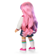 Truly Me™ 18-inch Doll #116 with wavy purple-and-pink hair W3