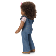 Western Flowers Denim Jumpsuit for 18-inch Dolls G8