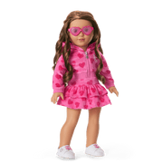 Pink Hearts Hoodie Dress for 18-inch Dolls P3