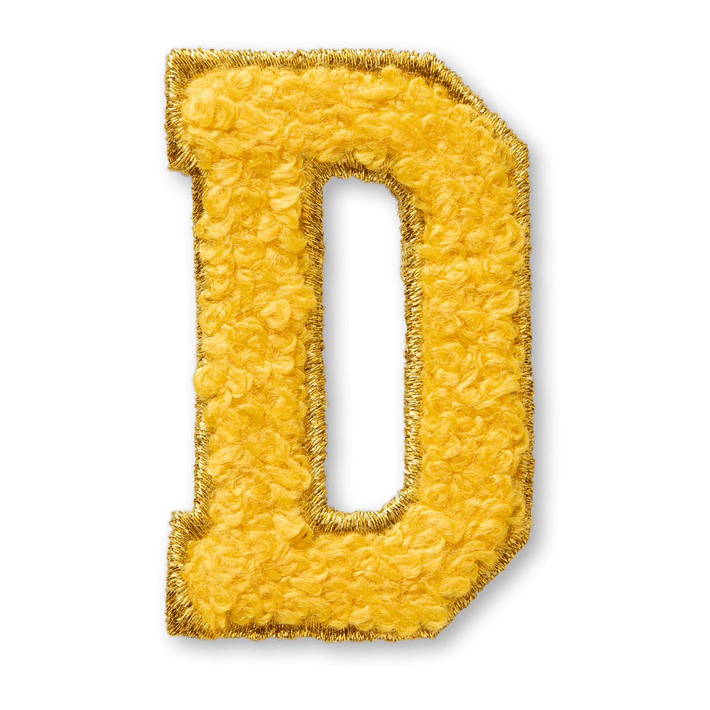 AG™ Letter D Stick-On Patch Q6
