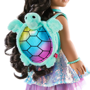 Shimmering Sea Turtle Backpack & Accessory Set for 18-inch Dolls Z2