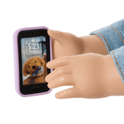 Purple Pom Phone & Accessories for 18-inch Dolls F8