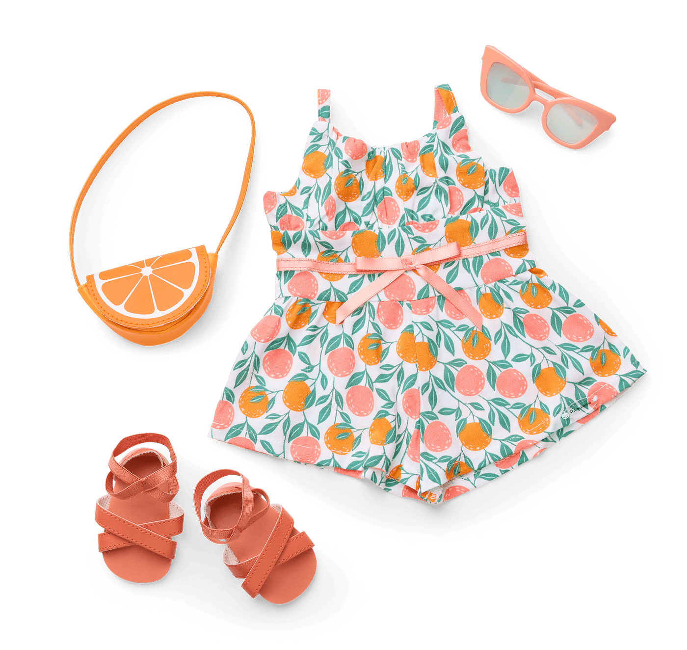 Orange You Glad It's Summer Outfit for 18-inch Dolls E7