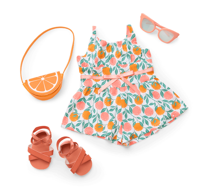 Orange You Glad It's Summer Outfit for 18-inch Dolls E7
