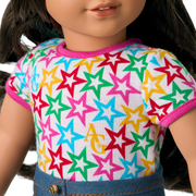 Truly Me™ 18-inch Doll #108 with curly black-brown hair O8
