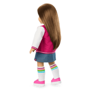 Truly Me™ 18-inch Doll #107 with straight brown hair F0
