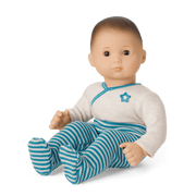 Bitty Baby® Doll #2 with brown hair in Soft Blue Q9