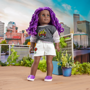 Truly Me™ 18-inch Doll #91 with curly purple hair K9