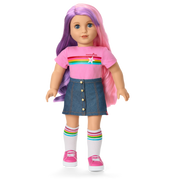 Truly Me™ 18-inch Doll #116 with wavy purple-and-pink hair K1