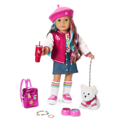 Truly Me™ 18-inch Doll #101 with wavy caramel hair V1