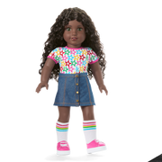 Truly Me™ 18-inch Doll #127 with curly dark-brown hair U7