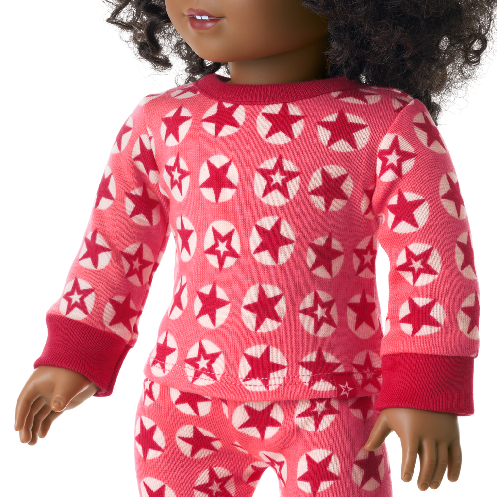 American Girl® x Hanna Andersson Berry Bright Stars Pajamas for 18-inch Dolls X4