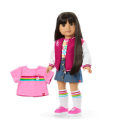Truly Me™ 18-inch Doll #130 with straight black-brown hair F4