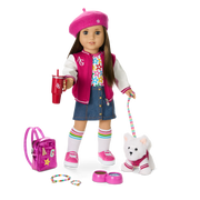 Truly Me™ 18-inch Doll #107 with straight brown hair F0