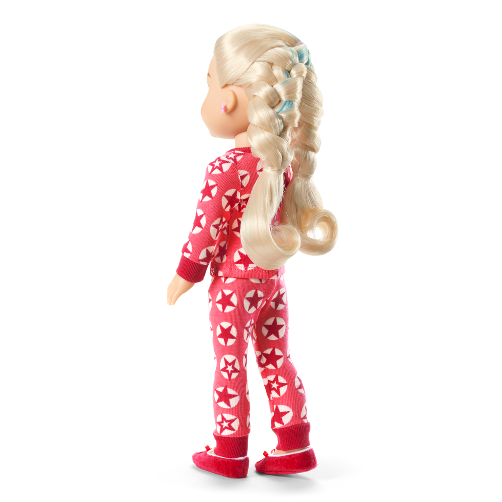 American Girl® x Hanna Andersson Berry Bright Stars Pajamas for 14.5-inch Dolls F3