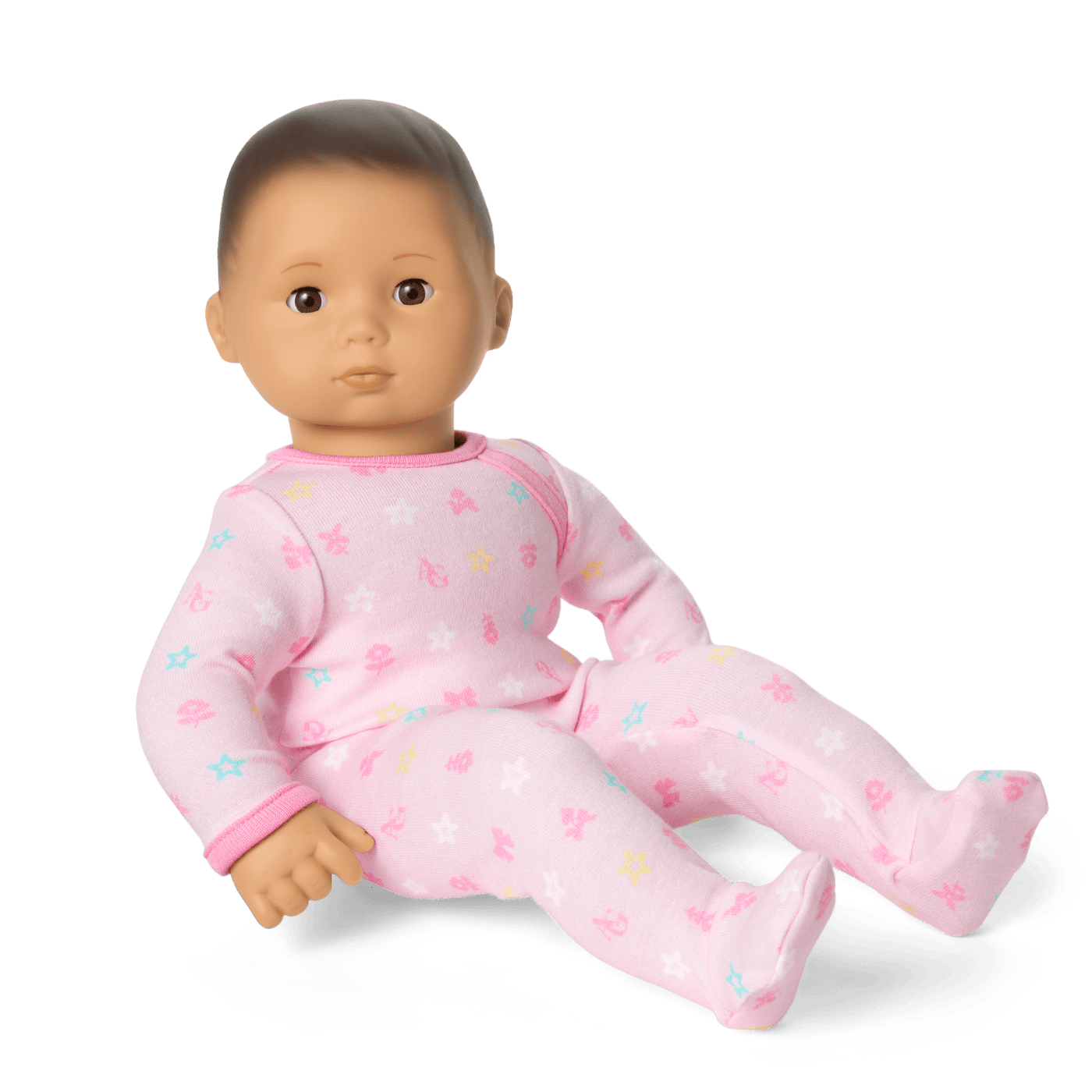 Bitty Baby® Doll #4 with black hair in Pastel Pink W3
