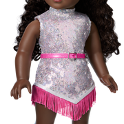 Glam Pink Cowgirl Outfit for 18-inch Dolls E6