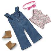 Western Flowers Denim Jumpsuit for 18-inch Dolls G8