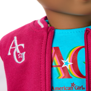 Truly Me™ 18-inch Doll #113 with curly dark-brown hair E4