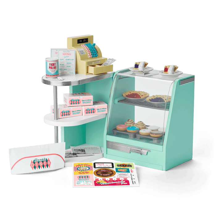 Maryellen’s™ Seaside Diner Bakery Case for 18-inch Dolls (Historical Characters) T6