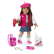 Truly Me™ 18-inch Doll #122 with straight dark-brown hair J8