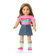 Truly Me™ 18-inch Doll #118 with curly caramel hair K5
