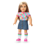Truly Me™ 18-inch Doll #100 with straight layered blonde hair B3