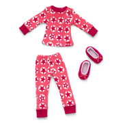 American Girl® x Hanna Andersson Berry Bright Stars Pajamas for 14.5-inch Dolls F3