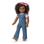 Western Flowers Denim Jumpsuit for 18-inch Dolls G8