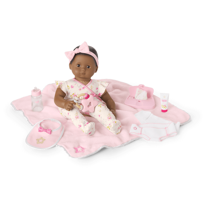 Bitty Baby® Doll #1 with black hair Care & Play Set K1