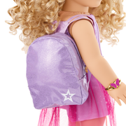 Colorful Teddy Bear Backpack & Accessory Set for 18-inch Dolls K1