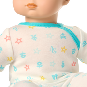 Bitty Baby® Doll #2 with brown hair in Pastel Blue Q9
