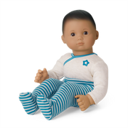 Bitty Baby® Doll #5 with dark brown hair in Soft Blue O6
