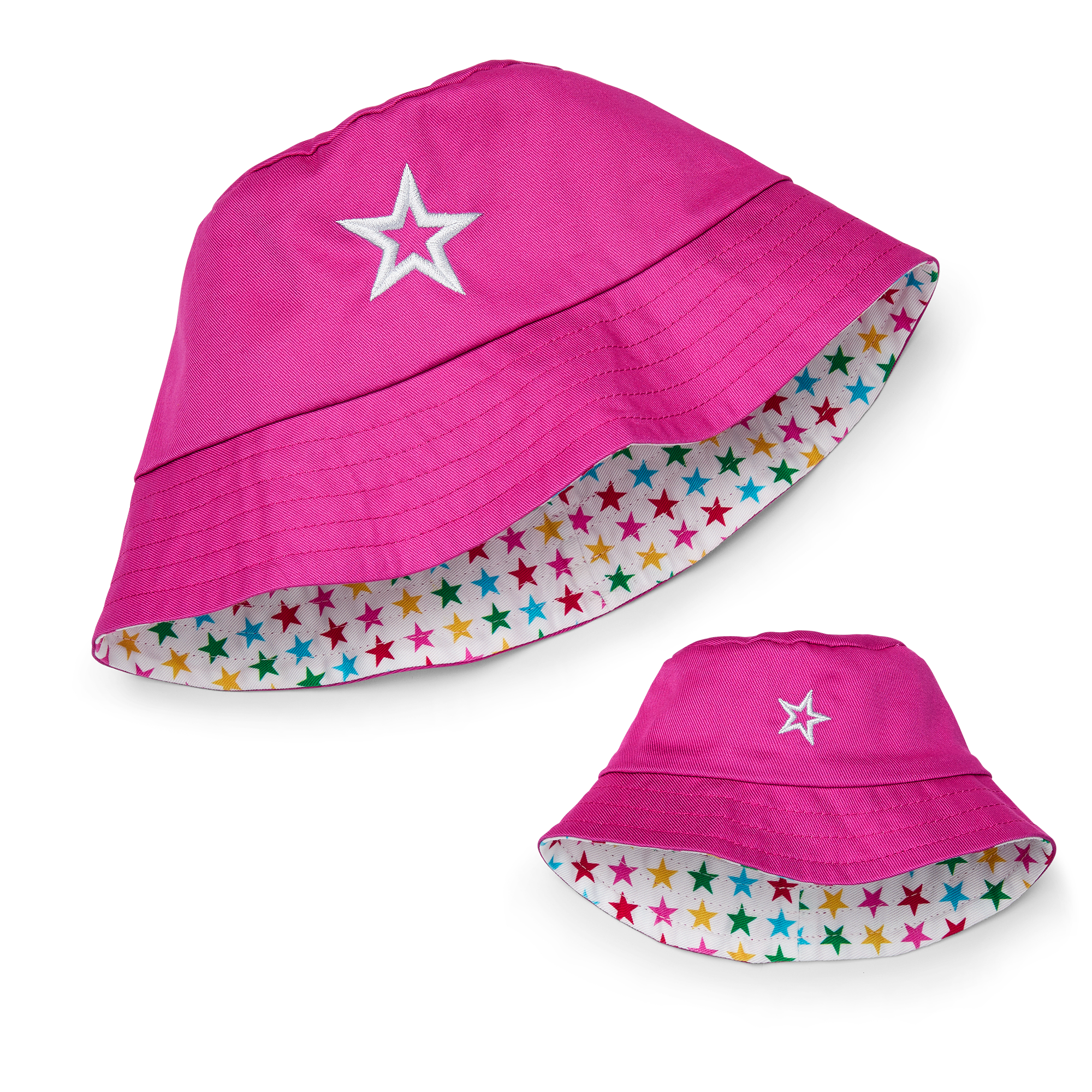 AG™ Star Bucket Hat Set for Girls & Dolls C1