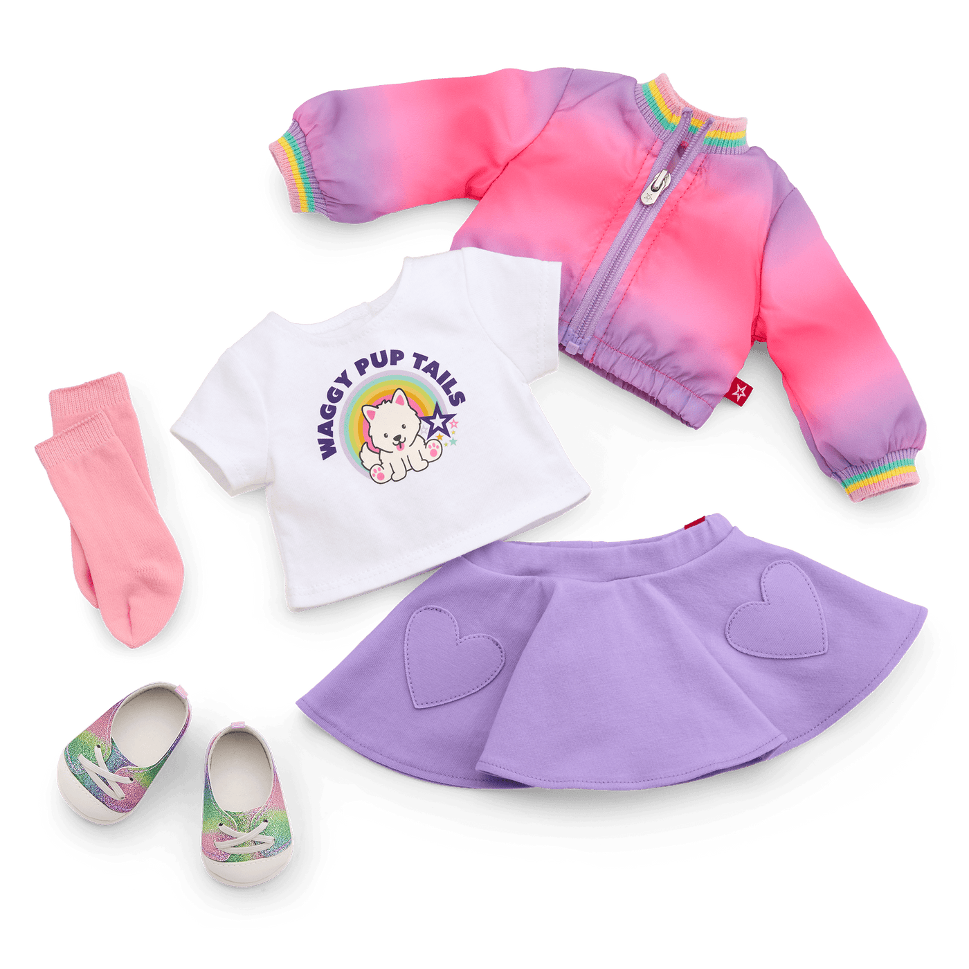 Summer’s™ Waggy Pup Tails™ Outfit for 18-inch Dolls (Girl of the Year™ 2025) I1