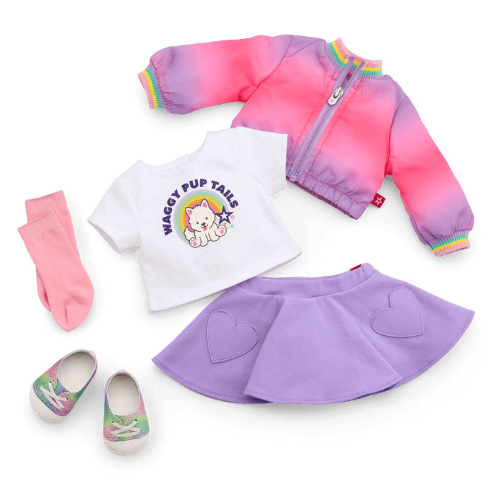 Summer’s™ Waggy Pup Tails™ Outfit for 18-inch Dolls (Girl of the Year™ 2025) I1