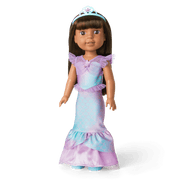 2-in-1 Sparkly Mermaid Outfit for WellieWishers™ Dolls N8