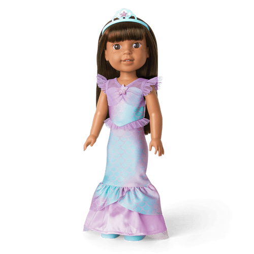 2-in-1 Sparkly Mermaid Outfit for WellieWishers™ Dolls N8