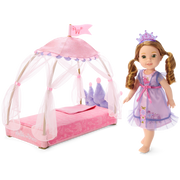 Royal Canopy Bed for WellieWishers™ Dolls Y4