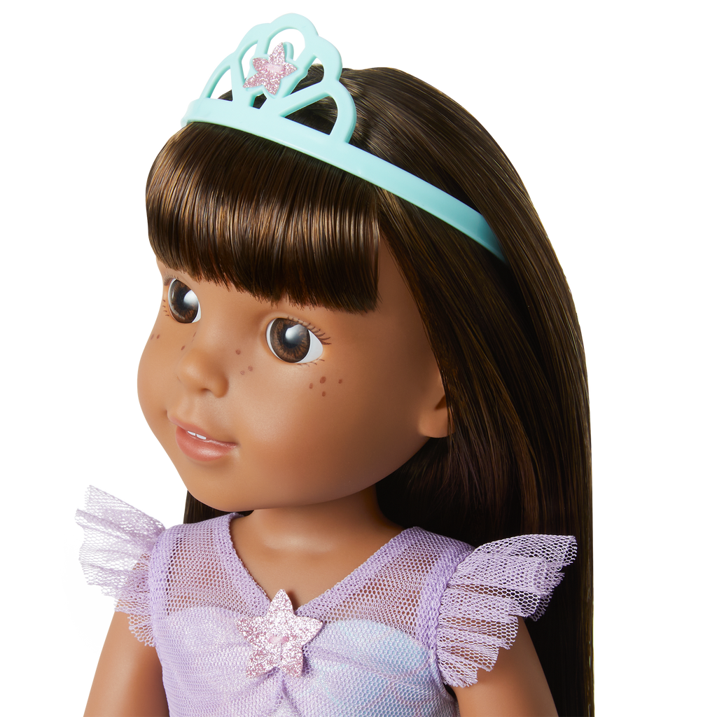 2-in-1 Sparkly Mermaid Outfit for WellieWishers™ Dolls N8